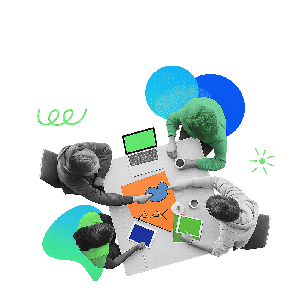 Collaboration illustration from the original Ments website